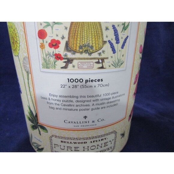Cavallini Co Bees Honey 1000 Piece Vintage Puzzle Used Open Box - Picture 14 of 14